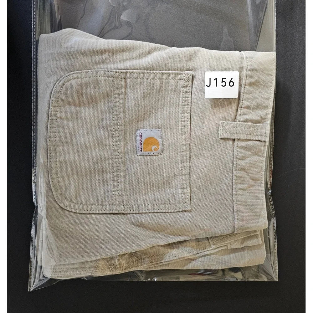 Carhartt Men 36 Relaxed Fit Canvas Work Shorts Tan Khaki Cotton Blend 102514-232